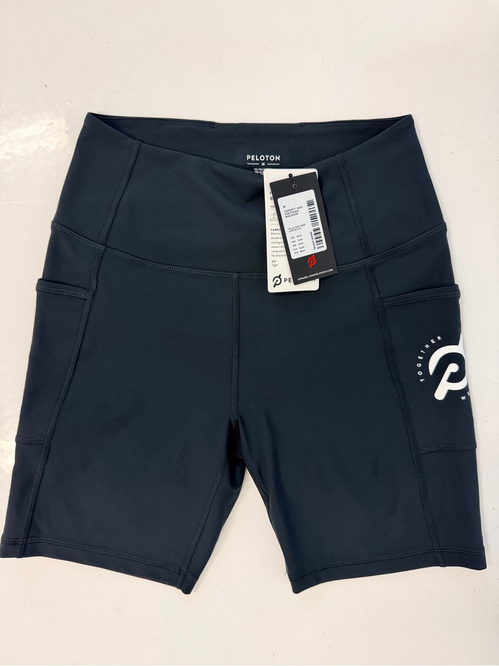 Peloton Women's Black High-Rise Bike Shorts New